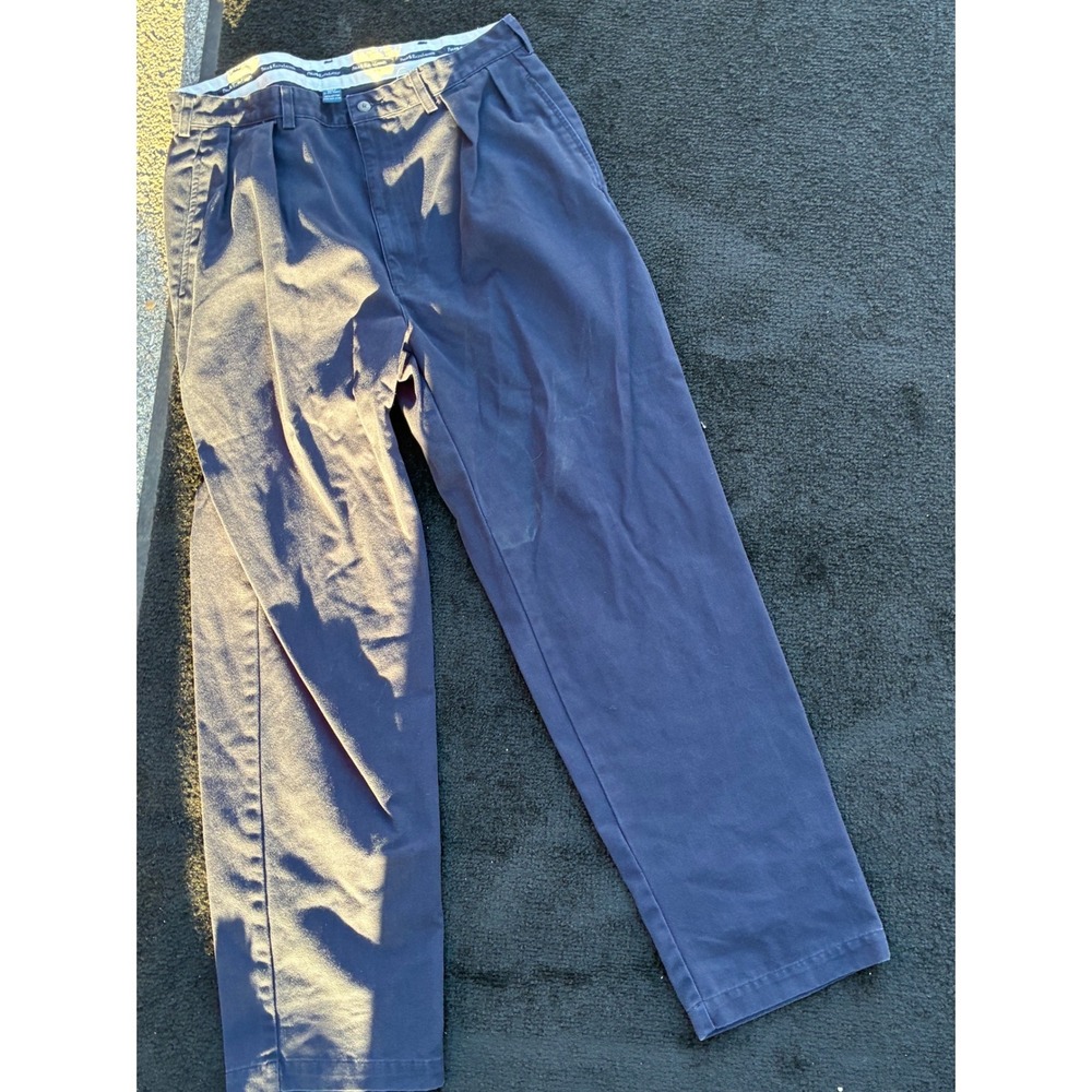 Polo Ralph Lauren Mens Navy Blue Chino Pants 35x32 Cotton Twill Straight Leg